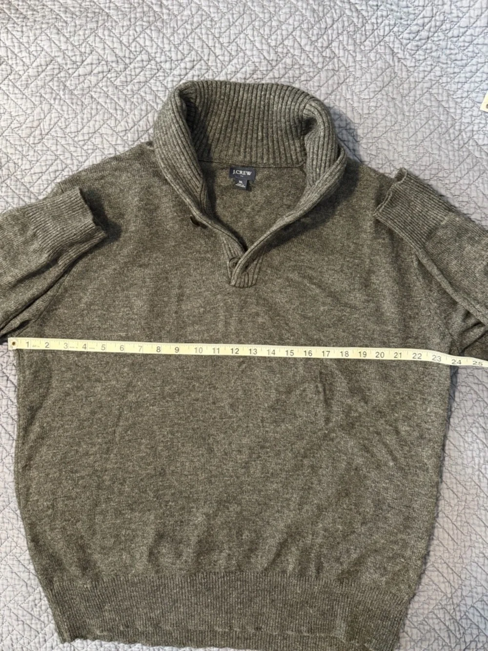 J. Crew Men’s Shawl-collar sweater in supersoft lambswool blend XL